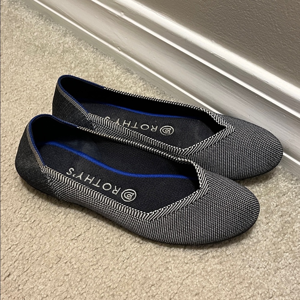 Rothy's Charcoal and Black Women's Flats